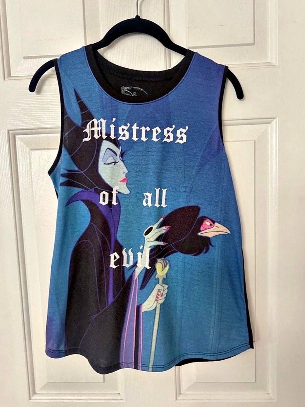 Disney Maleficent Mistress of All Evil Tank Top Blue & Black